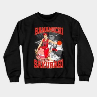 hanamichi anime basketball fanart Crewneck Sweatshirt